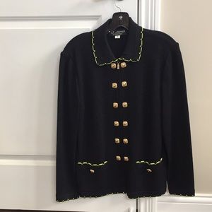 St. John knit jacket with gold details